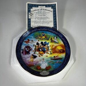 Bradford Exchange Disney Seasonal Magic Collector Plate 2747A Mickey Minnie COA